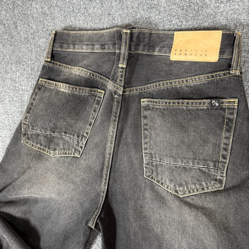 Pacsun Extreme Baggy Jeans Mens 28x30 Black Heel Drag Rigid Non Stretch Skater
